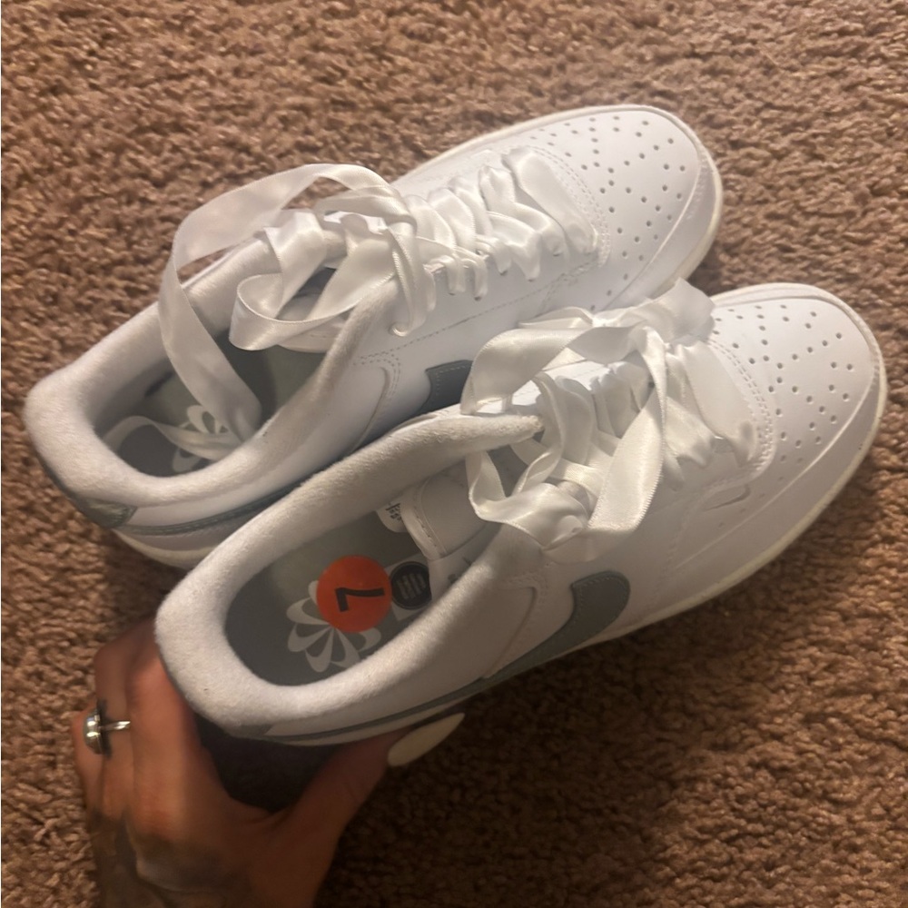 Nike White and Gray Athletic Shoes